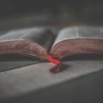 close up photo of an opened religious book