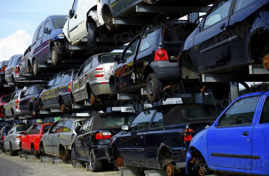 Broken cars waiting to be