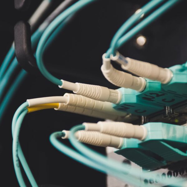 close up photo of plugged cables