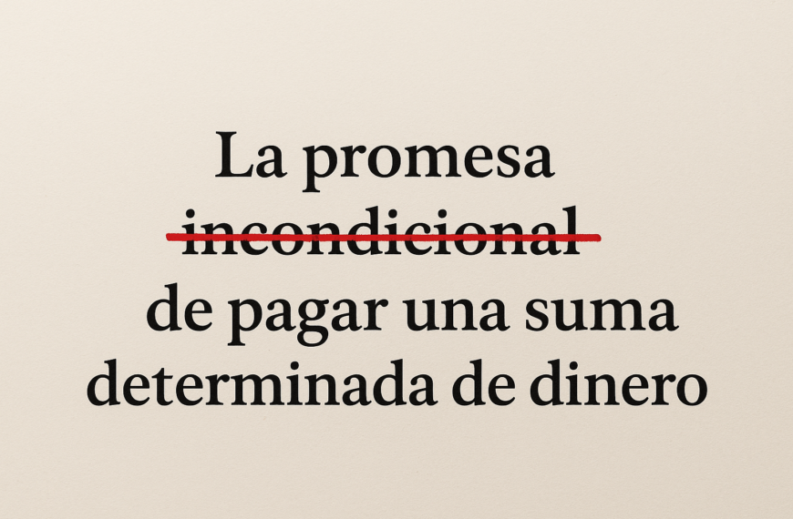 EL PAGARÉ NO DEBE LLEVAR LA PALABRA “INCONDICIONAL”