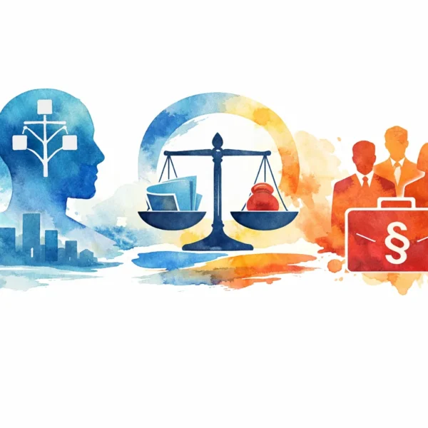 imagen en horizontal en que represente en abstracto la Teoría del órgano y responsabilidad de las personas jurídicas