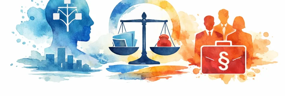 imagen en horizontal en que represente en abstracto la Teoría del órgano y responsabilidad de las personas jurídicas