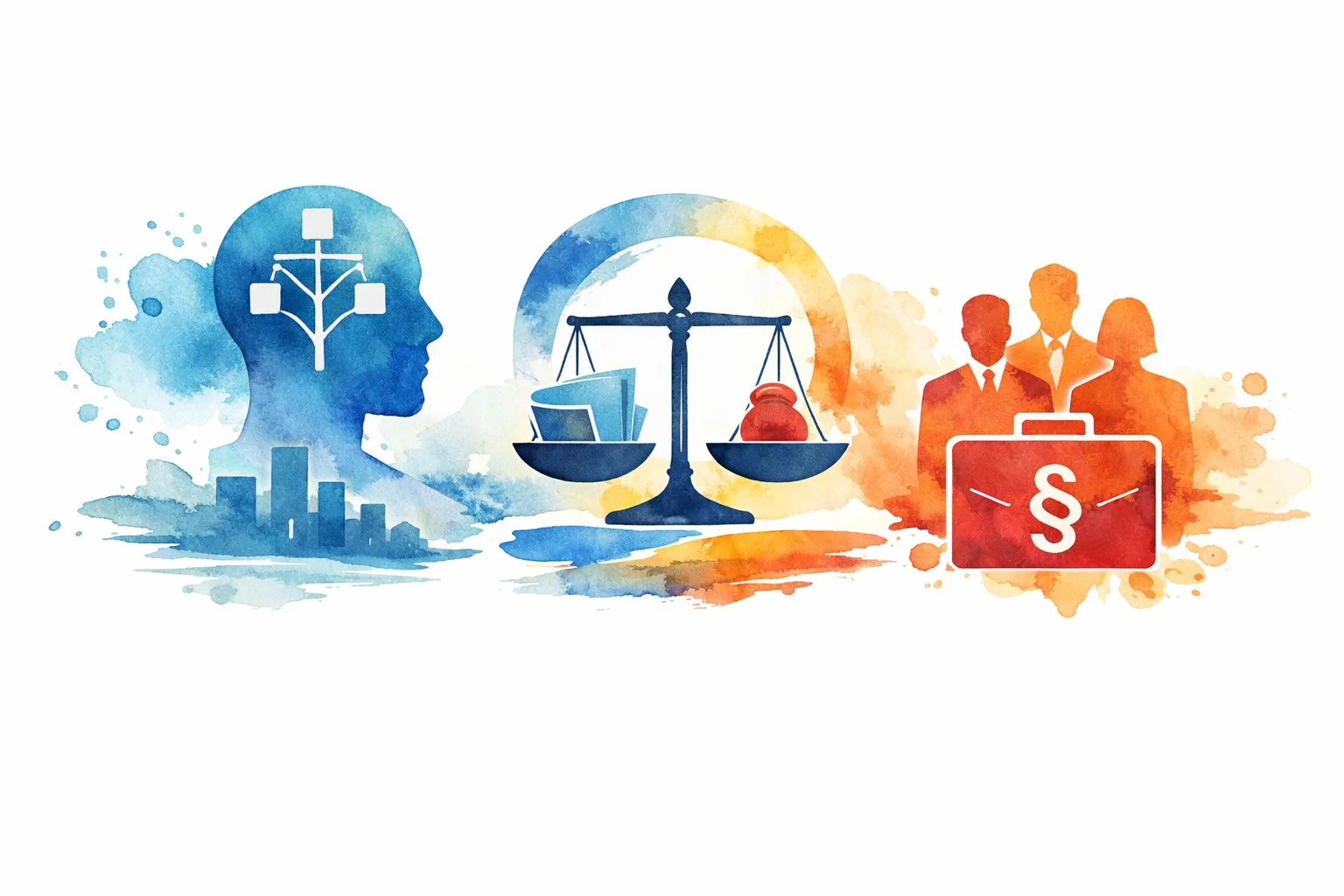 imagen en horizontal en que represente en abstracto la Teoría del órgano y responsabilidad de las personas jurídicas